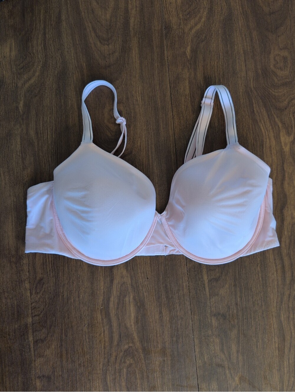 Victoria's Secret Perfect Coverage T-Shirt Bra Pink Lined Underwire Mesh 38D